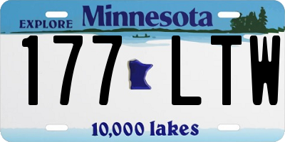 MN license plate 177LTW