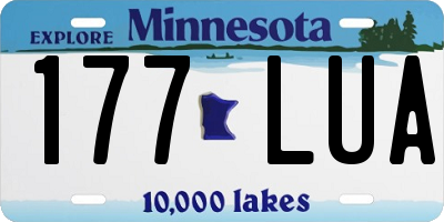 MN license plate 177LUA