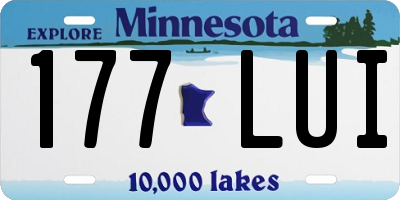 MN license plate 177LUI