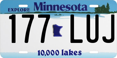 MN license plate 177LUJ