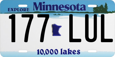 MN license plate 177LUL
