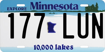 MN license plate 177LUN