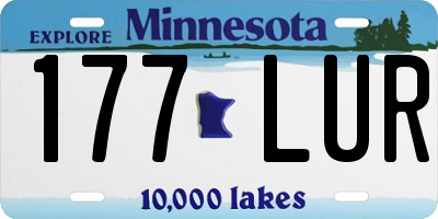 MN license plate 177LUR
