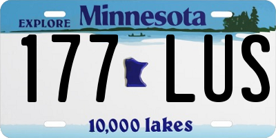 MN license plate 177LUS