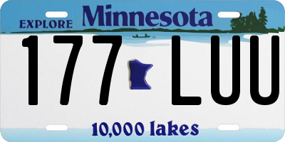 MN license plate 177LUU