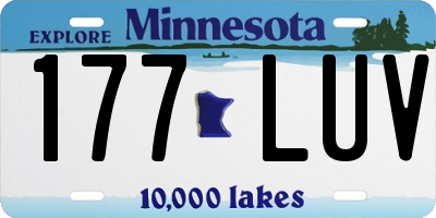 MN license plate 177LUV