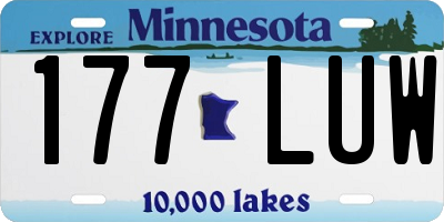 MN license plate 177LUW