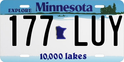 MN license plate 177LUY