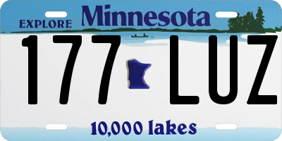 MN license plate 177LUZ