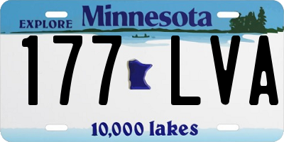 MN license plate 177LVA