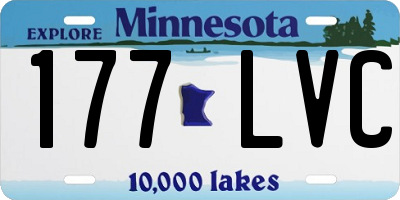 MN license plate 177LVC