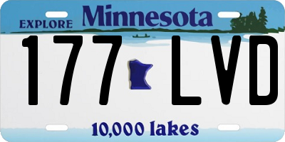 MN license plate 177LVD