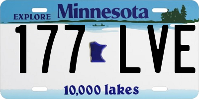 MN license plate 177LVE