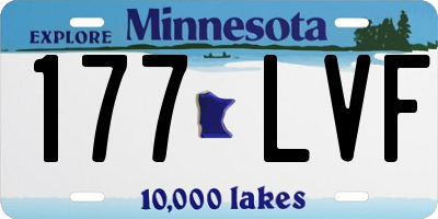 MN license plate 177LVF