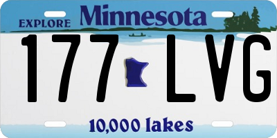 MN license plate 177LVG
