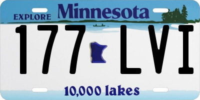 MN license plate 177LVI