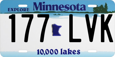 MN license plate 177LVK