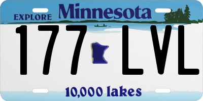 MN license plate 177LVL