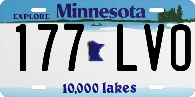 MN license plate 177LVO