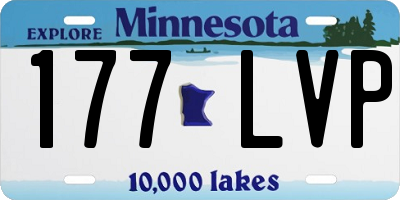 MN license plate 177LVP