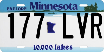 MN license plate 177LVR
