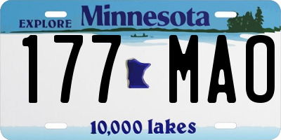 MN license plate 177MAO