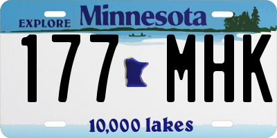 MN license plate 177MHK