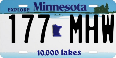 MN license plate 177MHW