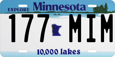 MN license plate 177MIM