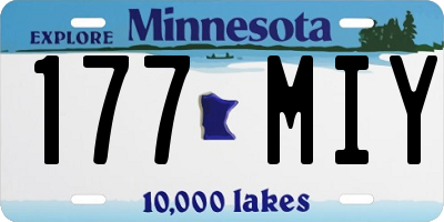 MN license plate 177MIY