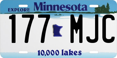MN license plate 177MJC