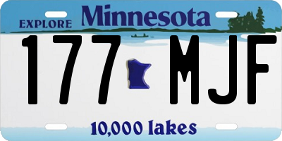 MN license plate 177MJF