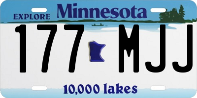 MN license plate 177MJJ