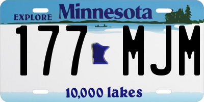 MN license plate 177MJM