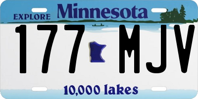MN license plate 177MJV
