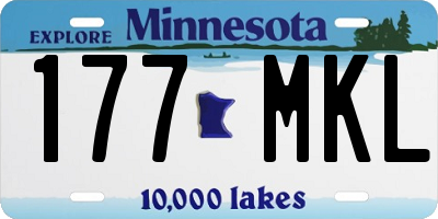 MN license plate 177MKL