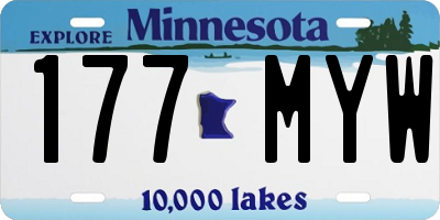 MN license plate 177MYW