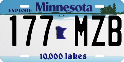 MN license plate 177MZB