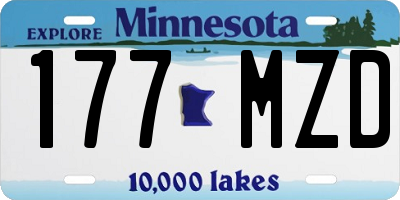 MN license plate 177MZD