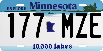 MN license plate 177MZE