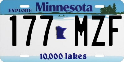 MN license plate 177MZF