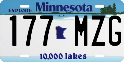 MN license plate 177MZG