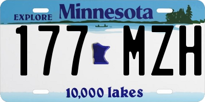 MN license plate 177MZH