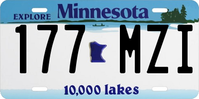 MN license plate 177MZI