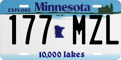 MN license plate 177MZL