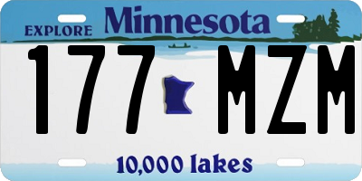MN license plate 177MZM