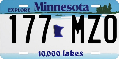 MN license plate 177MZO