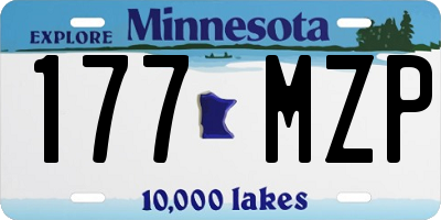 MN license plate 177MZP