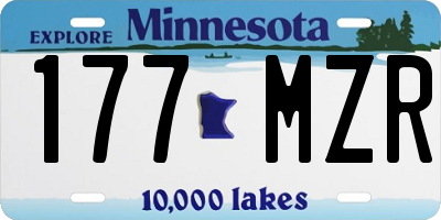 MN license plate 177MZR