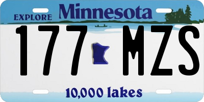 MN license plate 177MZS